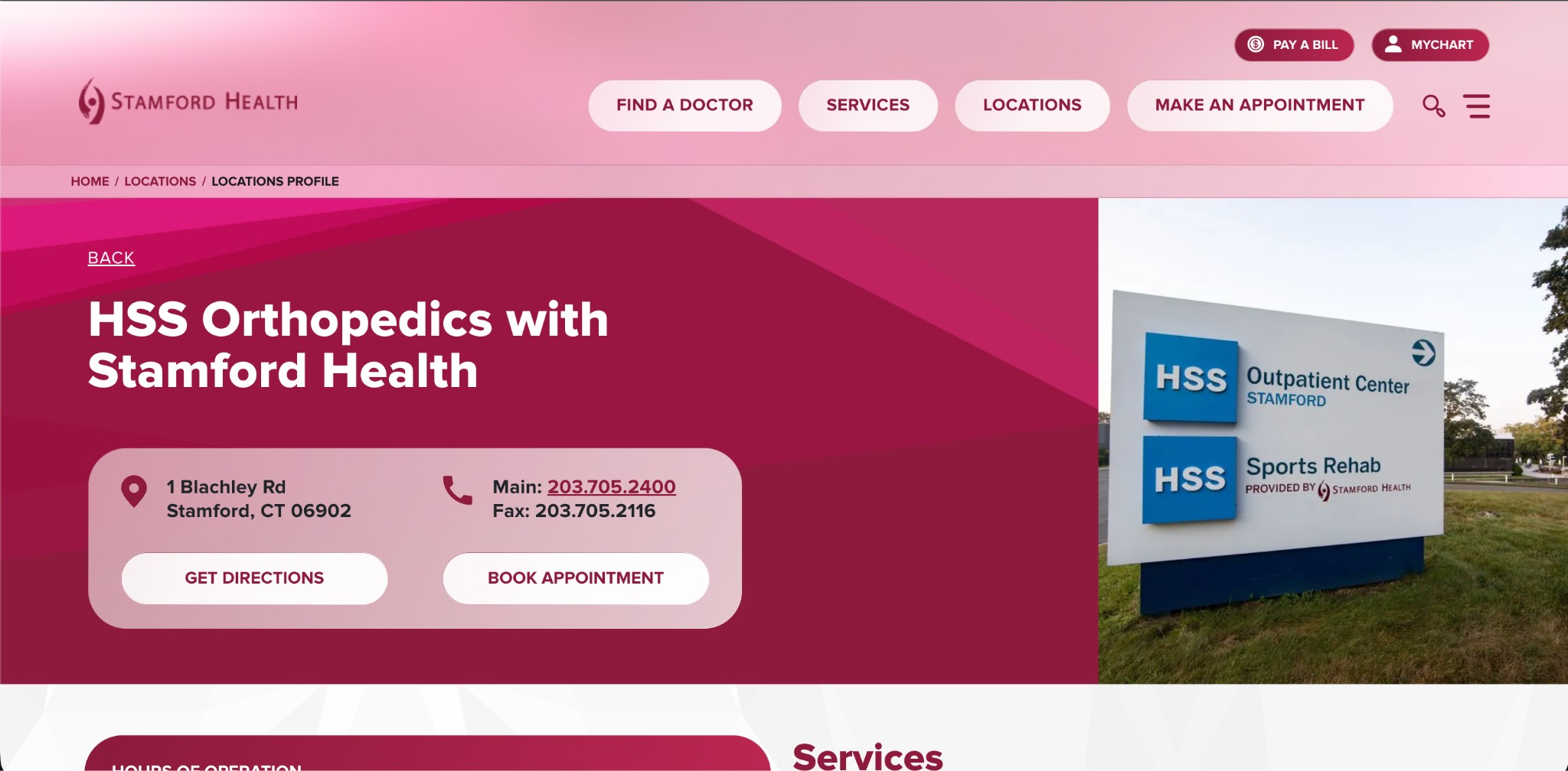 2. HSS Orthopedics with Stamford Health